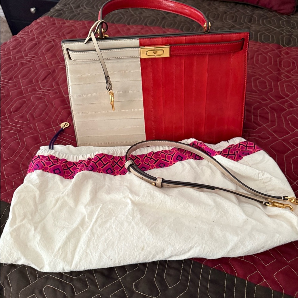 Tory Burch Lee Radwiwill Eel Skin